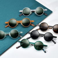 Nouvelles lunettes polarisées en acétate 2025, lunettes rondes pour femmes, lunettes de soleil personnalisées de haute qualité, lunettes de soleil pour femmes
