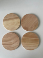 Sous-verre rond en bois de pin naturel, tapis de boisson gravé au laser avec slogan amusant, support de tasse à thé ou café en bois, décoration de table écologique