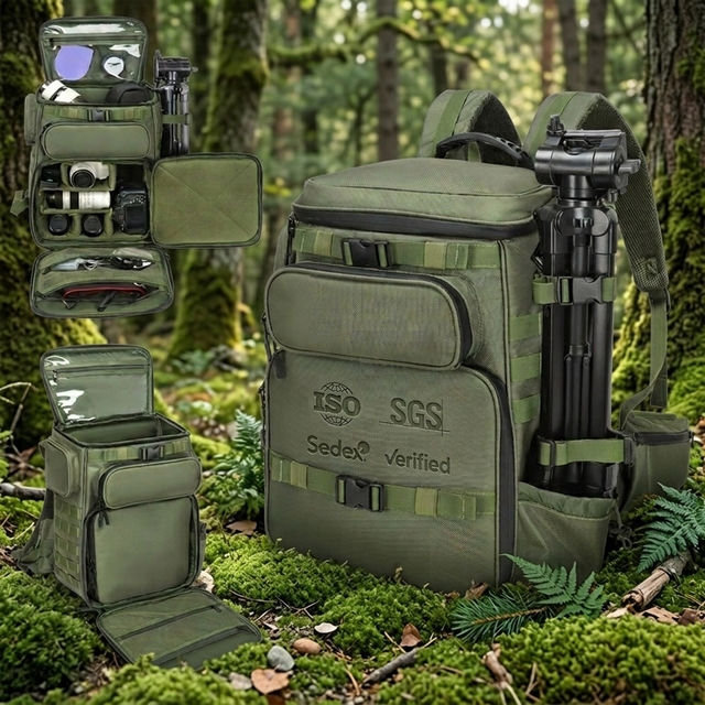 High Quality Professional Camera Travel Tactical Photography Bag With Dividers Waterproof Dslr Camera Backpack Bag