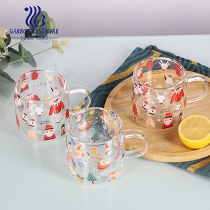 Vari tipi di gatto animale design bicchiere tazza di vetro alta borosilicato doppia parete di vetro tazza di caffè acqua tazza di tè fabbrica all'ingrosso - Product Image 2