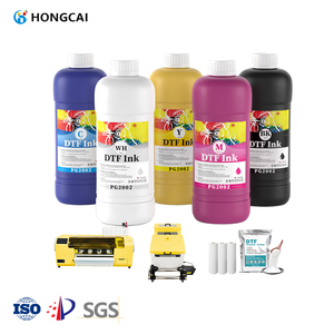 Di alta qualità 1000ml 5 colori CMYKW trasferimento di calore DTF <span class=keywords><strong>inchiostro</strong></span> da stampa per <span class=keywords><strong>epson</strong></span> I3200 Dx5 Dx6 Dx7 Xp600 testina della <span class=keywords><strong>stampante</strong></span> - Product Image 1