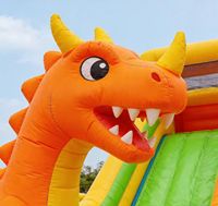 Château gonflable commercial portable avec toboggan combiné, aire de jeux gonflable pour enfants avec souffleur