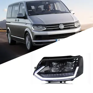 用于VW Caravelle前照灯总成T5改装LED日间行车灯流光转向信号前照灯