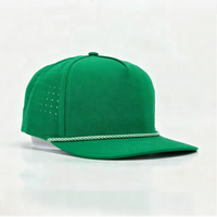 Casquette unisexe pour adulte, structurée, 5 panneaux, 92% polyester, 8% élasthanne, avec logo personnalisé, lettres et perforations laser courantes, vente en gros