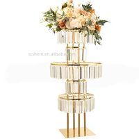 Décoration de mariage moderne de haute qualité avec grand support métallique, décoration suspendue en acrylique pour allée et scène en forme de T