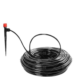 Kit d'irrigation goutte-à-goutte à connexion rapide, 8 trous, goutteurs au sol réglables rouges pour usage en jardin - Product Image 2