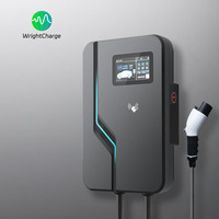 Estación de Carga para Vehículos Eléctricos AC Wallbox 7KW Trifásica Tipo 2 Inteligente con RFID, WiFi, OCPP, CE, TUV, UKCA, Control por Aplicación, Pantalla LCD, IP65, WrightCharge
