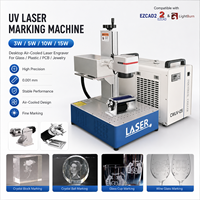 Machine de marquage laser UV DIANZHU 3W/5W/10W/15W, graveur laser de bureau à refroidissement par eau pour verre, plastique, PCB, bijoux
