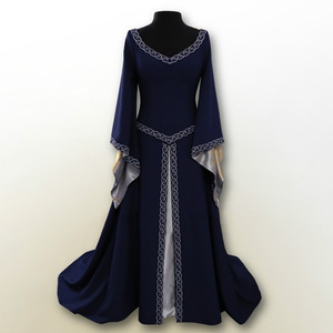 Abito da Principessa Medievale Rinascimentale 2026 per Donna - Costume per Halloween e Natale, Vestito Lungo Ricamato a Maniche Lunghe, Abito Aderente per <span class=keywords><strong>Film</strong></span> e TV - Product Image 4