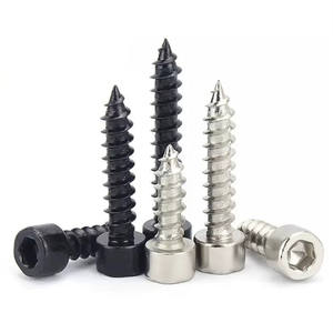 Vis autotaraudeuses à tête cylindrique en acier allié, vis Allen à tête fraisée, nickelées/noires, vis autotaraudeuses à six pans creux internes - Product Image 2