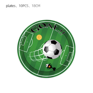Assiettes et serviettes de football Articles de fête Vaisselle jetable pour garçons Thème sportif <span class=keywords><strong>Anniversaire</strong></span> - Product Image 6
