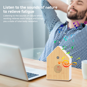 Yun Nhà Máy Nóng Bán Bằng Gỗ Chim Loa Tiếng Ồn Máy Xoay Âm Nhạc Hộp ABS + Gỗ Pin Powered 120S Âm Thanh Thời Hạn - Product Image 5