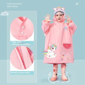 Ensemble imperméable et coupe-vent en EVA durable pour enfants, style dessin animé, pliable, écologique, pour le voyage - Product Image 4