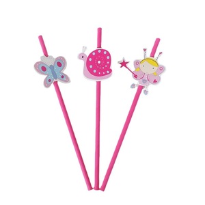 <b>Little</b> Fairy Series Paper Straws 12-Piece Set With Cartoon Decorations For Party Use - Product Image 5