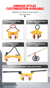 Pince de levage pour pierres métalliques de 1 tonne - Profil rectangulaire robuste - Pour la levée de dalles de granit et de blocs de béton (en <span class=keywords><strong>pouces</strong></span>) - Product Image 4