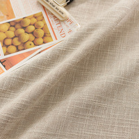 Nappe rectangulaire en coton et lin tissé épais de haute qualité, couleur unie, luxe discret, pour la salle à manger à domicile