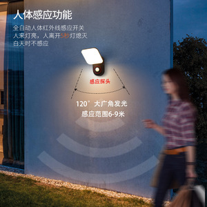 Outdoor Wall Lamp Waterproof Motion <b>Sensor</b> <b>LED</b> <b>Light</b> For Balcony Terrace Entrance - Product Image 2