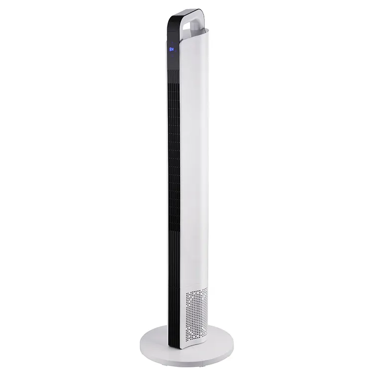 2022 Best Cool Luxury Bladeless Stand Air Cooler Soundless 60W Tower Fan With LED indicator light