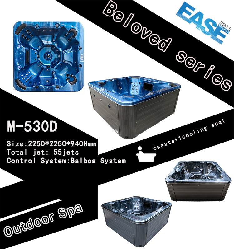 7 Person Outdoor Whirlpool Massage Spa Hot Tub Bathtub With Massage Pump