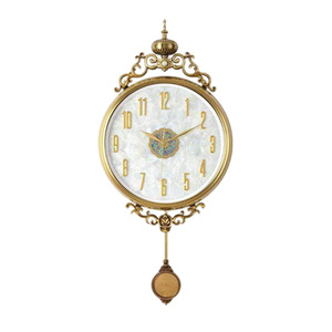 Nordic Luxury <b>Wall</b> <b>Clock</b> Round Metal <b>Silent</b> Battery Powered Living Room Home Use - Product Image 3