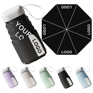 Wholesale Manual Mini <b>Pocket</b> Umbrella Uv Protection Promotional Gift Mini Umbrella 210T Pongee Fabric Kids Umbrella with logo - Product Image 1