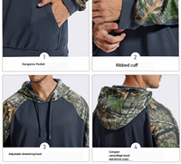 Chemises de randonnée et de camping à manches longues, à capuche, respirantes, coupe-vent, anti-UV, avec logo personnalisé, camouflage tactique