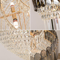 Lustre et lampes suspendues en cristal LED modernes personnalisés, grand luxe commercial pour le hall d'hôtel, décoration de luxe pour la maison