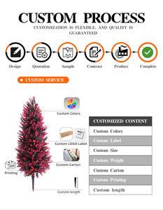 RUOPEI Résistant aux UV Écologique Durable PE Herbe Artificielle Cèdre Cône Arbre Piquet de Sol Faux Passerelle <span class=keywords><strong>Arbustes</strong></span> Evergreen Naturel - Product Image 4