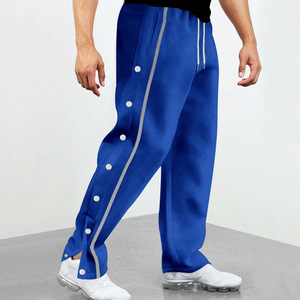 <span class=keywords><strong>Pantaloni</strong></span> Casual da Uomo <span class=keywords><strong>a</strong></span> Gamba Dritta con Bottoni <span class=keywords><strong>a</strong></span> Pressione <span class=keywords><strong>e</strong></span> <span class=keywords><strong>Strisce</strong></span> <span class=keywords><strong>Nere</strong></span> Laterali, Stile Streetwear Hip Hop - Product Image 2
