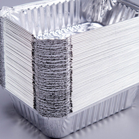 Plateau de cuisson en aluminium, pour faire des aliments à emporter, 100 pièces, plaque pour le barbecue