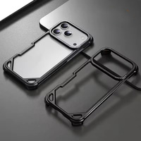 Étui de téléphone minimaliste ultra-fin en métal avec charge magnétique sans fil pour iPhone 16 Pro Max 17Air 15 14 13 Pro Max