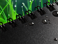 Carnet intelligent réutilisable effaçable de format A7 avec couverture en PP noir, OEM, carnet de poche imperméable