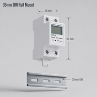 Meter Kwh Din Rail Satu Fasa 5(60)A LCD untuk Pengukuran Listrik Apartemen Sewa, Sub Metering Penyewa, dan Penagihan Pemilik