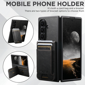 Étui de téléphone SUTENI pour Samsung Z Fold 8 Ultra avec porte-cartes, bande élastique, texture lisse, support en similicuir de luxe, compatible Galaxy Z Fold 7 6 - Product Image 4