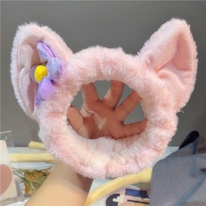 Serre-tête en tissu Lingna Belle, accessoire capillaire de dessin animé, mignon, pour automne/hiver, pince à cheveux, coiffe en peluche, pour mariage avec masque - Product Image 2