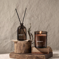 Coffret Cadeau Premium AIKUN : Ensemble de Parfums d'Ambiance avec Bougie en Cire de Soja et Diffuseur à Bâtonnets pour Hôtels et Décoration de Bienvenue