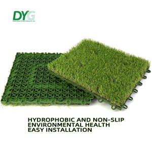 Tuile de terrasse en plastique de 12 "x 12" en gazon artificiel vert Tuile de gazon synthétique Tuile de gazon en bois artificiel - Product Image 4