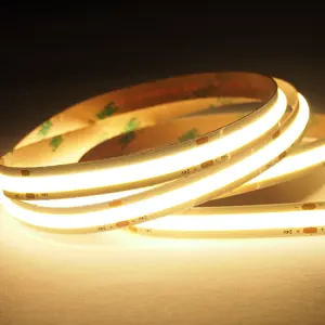 Tira LED COB Flexible de 5mm, 8mm, DC24V, 12V, nueva tecnología, ángulo de haz de 170 grados, CRI90, puntos de corte pequeños, tira Led Cob regulable - Product Image 1