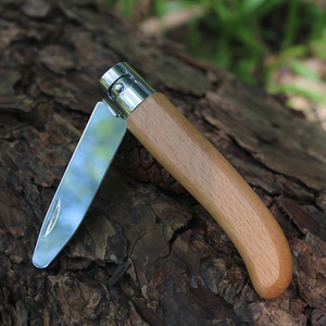 Coltello Pieghevole Artigianale con Manico in <span class=keywords><strong>Legno</strong></span> di Faggio e Blocco ad Anello Manuale, Coltello da Sicurezza <span class=keywords><strong>per</strong></span> Bambini - Product Image 5