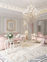 Solution de personnalisation complète pour la conception d'intérieur de villa française de rêve avec service de rendu 3D Max