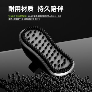FURminator Curry Comb For Short Medium Coats <b>Dog</b> Cat Grooming Massage Brush With Hand Strap - Product Image 4