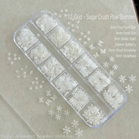 TSZS Kit de paillettes à pois pour ongles, 12 compartiments, 1 mm, tailles mixtes, points ronds, 12 couleurs, accessoires de manucure DIY
