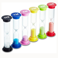 Minuteur de douche écologique en plastique ABS durable, design Art Déco, minuteur sablier à ventouse de 1 à 4 minutes pour la rentrée scolaire