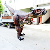   Costume de dinosaure animatronique léger pour fête sur le thème des dinosaures, Styxosaurus, costume de dinosaure robotique marchant pour spectacle