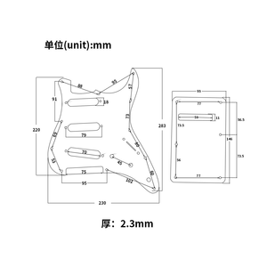 Protection de <span class=keywords><strong>guitare</strong></span> électrique rétro à trois plaques ST, avec gaine de protection et <span class=keywords><strong>grattoir</strong></span> - Product Image 4
