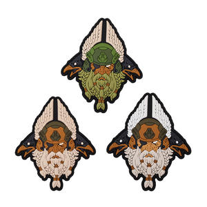 Badge Morale Viking <span class=keywords><strong>Invasion</strong></span> en PVC 3D Résistant à l'Eau, Motif Mythique Odin, Taille Personnalisable, Adhésif Souple pour Épingle ou Brassard - Product Image 5