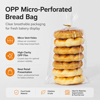Sacs à pain micro-perforés en OPP, emballage alimentaire en plastique transparent de qualité alimentaire, personnalisables avec logo, vente en gros pour fabricants