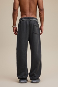 <span class=keywords><strong>Pantaloni</strong></span> da Jogging di Alta Qualità per <span class=keywords><strong>Uomo</strong></span>, Streetwear con Logo Personalizzato, Gamba Dritta, in Pile Spazzolato, Effetto Lavato - Product Image 5