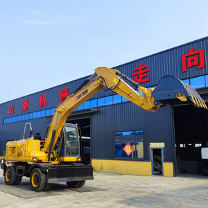 山中品牌17ton轮式挖掘机SZL180轮式挖掘机，带0.8m ³ 铲斗和重型车轴 - Product Image 1