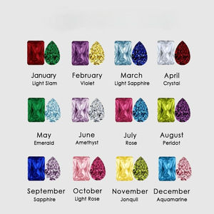 Collier en zircon coloré haut de gamme en forme de larme, cadeau de bijoux personnalisé SongYi, couleur décembre, romantique, pierre de naissance - Product Image 5
